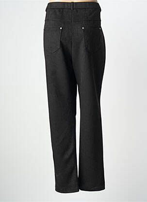 Pantalon droit fermeture zippée sous rabat boutonné noir WEINBERG femme