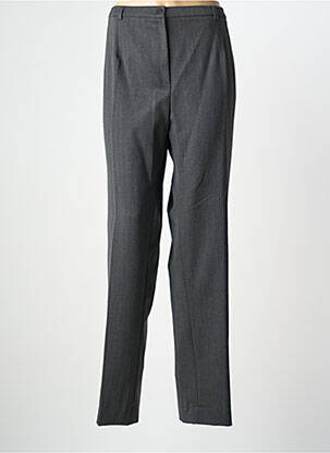 Pantalon droit fermeture zippée sous rabat boutonné gris WEINBERG femme