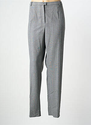 Pantalon droit fermeture zippée sous rabat boutonné gris WEINBERG femme