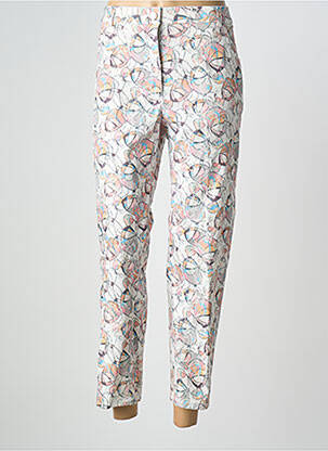 Pantalon 7/8 fermeture zippée sous rabat boutonné rose WEINBERG femme