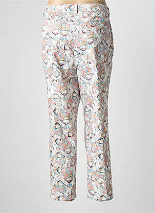 Pantalon 7/8 fermeture zippée sous rabat boutonné rose WEINBERG femme