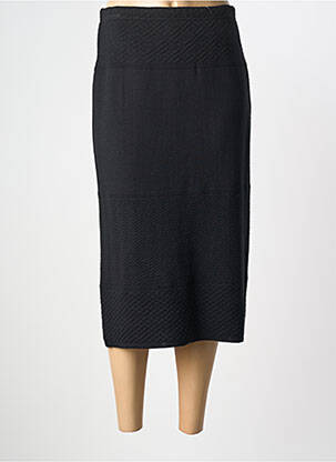 Jupe mi-longue coupe droite noir PAUPORTÉ femme