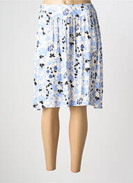 Jupe mi-longue taille à pinces bleu TERRE DE FÉES femme
