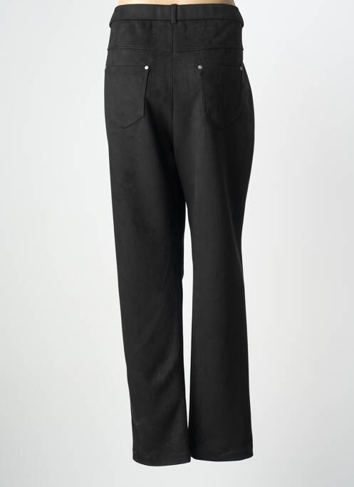 Pantalon droit fermeture zippée sous rabat boutonné noir WEINBERG femme