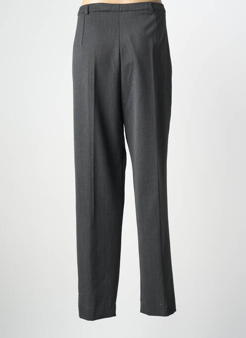 Pantalon droit fermeture zippée sous rabat boutonné gris WEINBERG femme