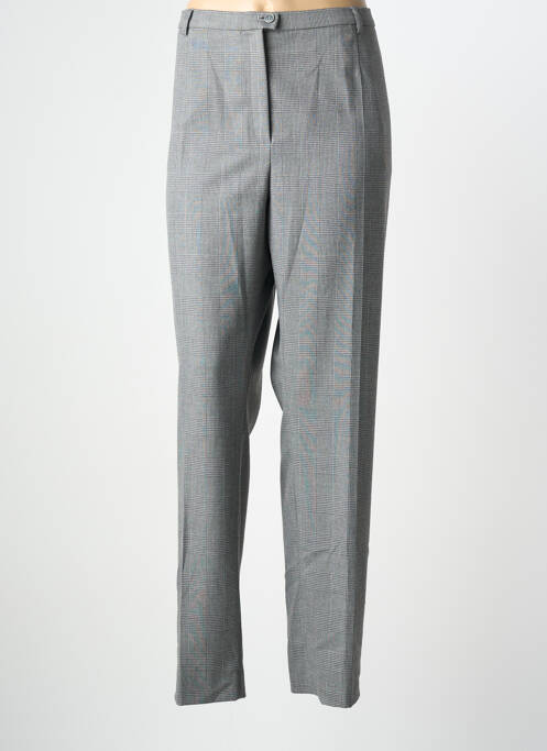 Pantalon droit fermeture zippée sous rabat boutonné gris WEINBERG femme