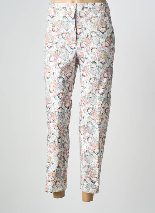 Pantalon 7/8 fermeture zippée sous rabat boutonné rose WEINBERG femme