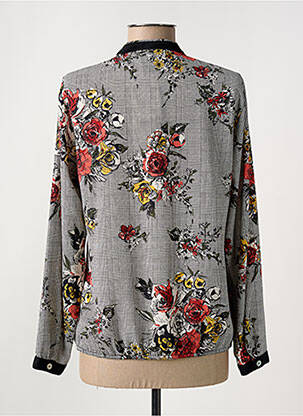 Blouse imprimé fleurs manches longues noir TERRE DE FÉES femme