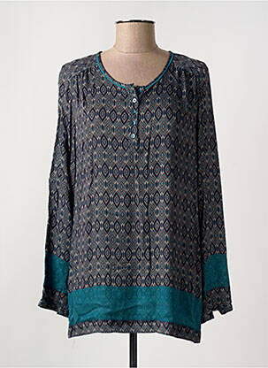 Blouse col rond manches longues bleu TERRE DE FÉES femme