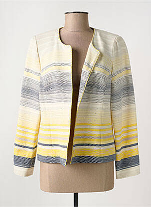 Veste casual col rond jaune PAUPORTÉ femme
