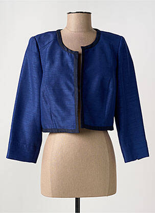 Boléro effet matière satinée bleu PAUPORTÉ femme