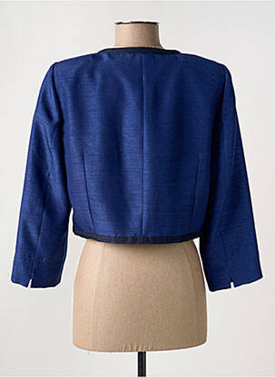 Boléro effet matière satinée bleu PAUPORTÉ femme