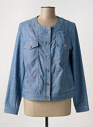 Veste casual col rond bleu PAUPORTÉ femme