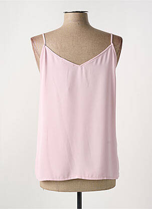 Top coupe fluide sans manche rose WEINBERG femme