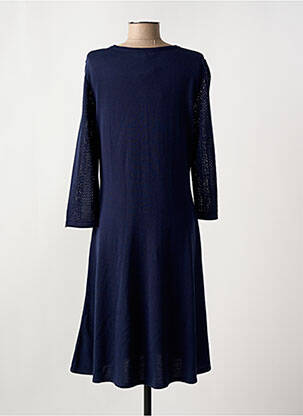 Robe mi-longue manches longues manches longues bleu PAUPORTÉ femme
