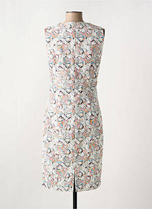 Robe mi-longue imprimé fantaisie sans manche blanc WEINBERG femme