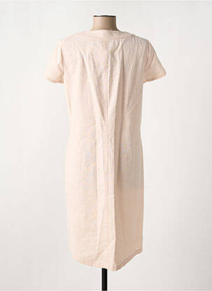 Robe mi-longue manches courtes manches courtes rose PAUPORTÉ femme