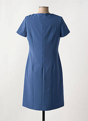 Robe mi-longue manches courtes manches courtes bleu WEINBERG femme