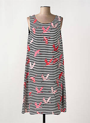 Robe mi-longue sans manche sans manche noir COMMA, femme