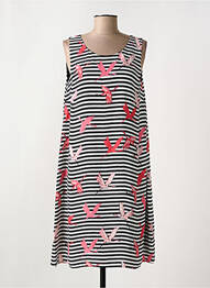 Robe mi-longue sans manche sans manche noir COMMA, femme