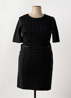 Robe mi-longue manches courtes manches courtes noir DIAMBRE femme