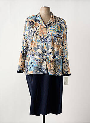 Ensemble robe type de veste casual bleu FRANCE RIVOIRE femme