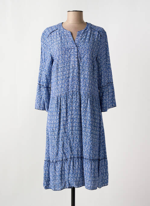 Robe mi-longue bleu BIANCA pour femme