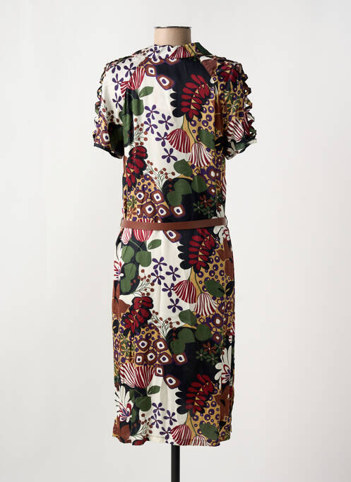 Robe mi-longue marron TERRE DE FÉES pour femme