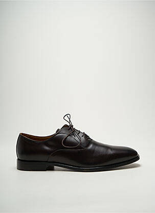 Derbies tissage satiné talon bas marron HUGO BOSS homme