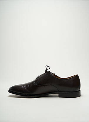 Derbies tissage satiné talon bas marron HUGO BOSS homme
