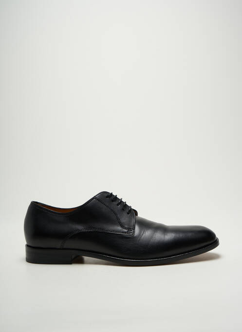 Derbies tissage satiné talon bas noir HUGO BOSS homme