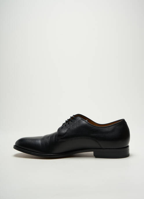 Derbies tissage satiné talon bas noir HUGO BOSS homme