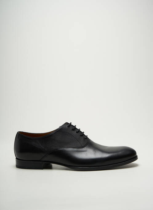 Derbies tissage satiné talon bas noir HUGO BOSS homme