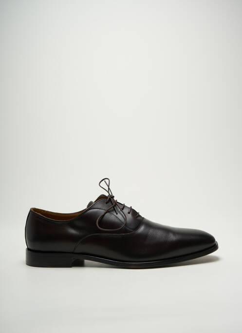 Derbies tissage satiné talon bas marron HUGO BOSS homme