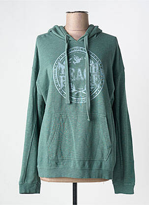 Sweat-shirt à capuche stretch manches longues vert HARTFORD femme