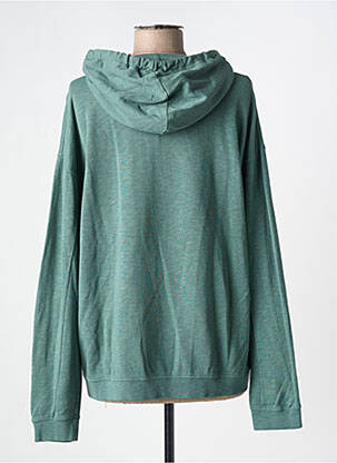 Sweat-shirt à capuche stretch manches longues vert HARTFORD femme