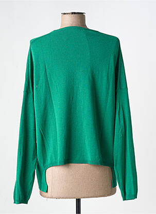 Pull col rond manches longues vert FLOOR femme