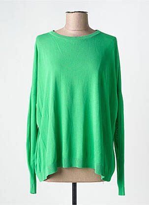 Pull stretch manches longues vert FLOOR femme