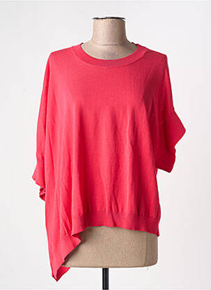 Pull stretch manches 3/4 rouge FLOOR femme