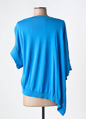 Pull stretch manches 3/4 bleu FLOOR femme