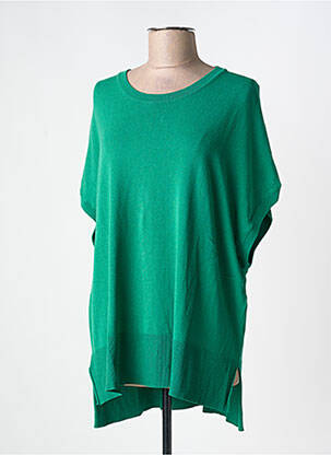 Pull tunique stretch manches 3/4 vert FLOOR femme