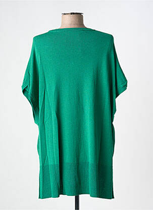 Pull tunique stretch manches 3/4 vert FLOOR femme