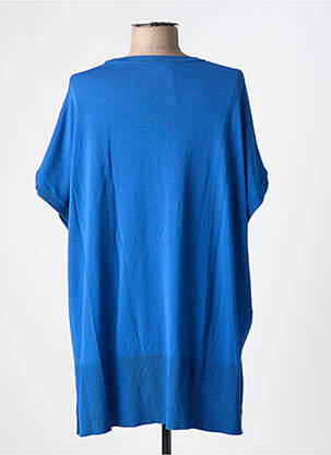 Pull tunique stretch manches 3/4 bleu FLOOR femme