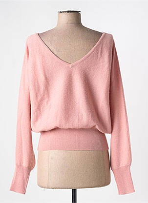 Pull col v manches longues rose ESSENTIEL ANTWERP femme