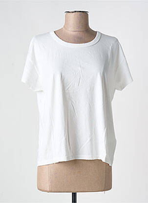T-shirt coupe droite manches courtes beige ACQUAVERDE femme