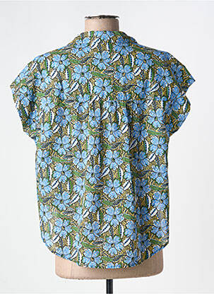 Chemisier manches courtes manches courtes bleu BELLEROSE femme