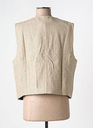 Gilet sans manche poches beige HOD femme
