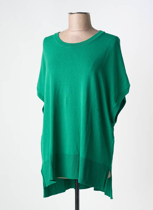 Pull tunique manches 3/4 manches 3/4 vert FLOOR femme