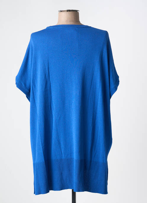 Pull tunique manches 3/4 manches 3/4 bleu FLOOR femme
