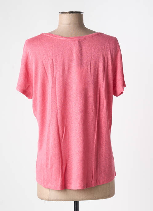 T-shirt coupe droite manches courtes rose HOD femme